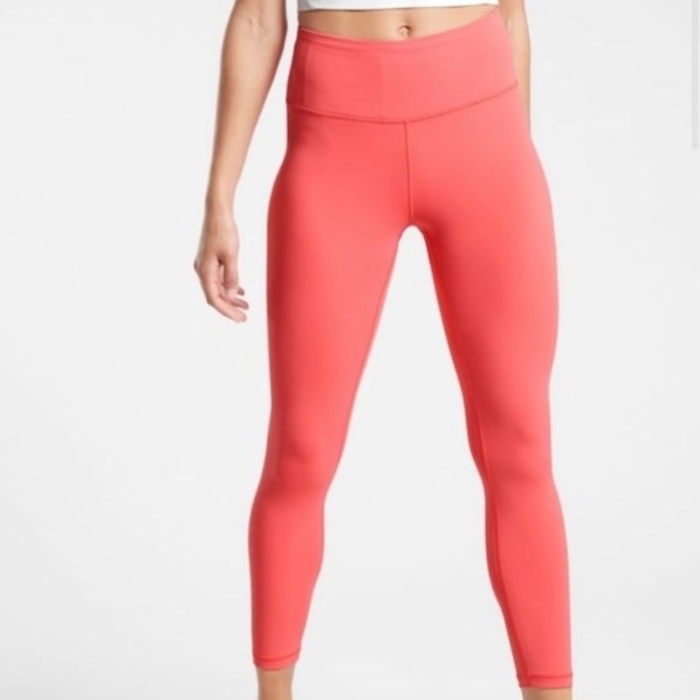 Athleta Elation 7/8 tights coral leggings small